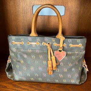 Dooney & Bourke Gray/Tan Purse Handbag